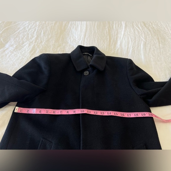 BOUCHERON Paris | Mens SZ 44 | Black Wool Cashmere Overcoat Jacket - Picture 8 of 11